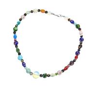Collier de perles de verre Millefioris fabriqué à la main - Accessoire de bijoux italiens pour femme élégant - Opale - Accessoires de perles en verre de Muranos - Cadeau, taille unique, Acrylique, Pas