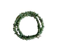 Collier de perles d'émeraude naturelle en forme de pépite, couleur verte, accessoire de cou 3-5 mm | Collier 45 cm (18 pouces) fait main, perles de cristal aux vertus curatives | LKSLF_NCK_00281