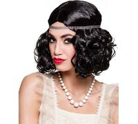 collier de perles disco 70's blanc