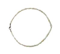 Collier de perles d'opale éthiopienne naturelle, forme pépite, couleur blanche, accessoire de cou 4-3 x 12 mm | Collier de 45,7 cm fait main, perles de cristal aux vertus curatives | LKSLF_NCK_00504
