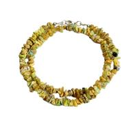 Collier de perles d'opale naturelle d'Éthiopie, forme pépite, couleur jaune, accessoire de cou 3-8 mm | Collier 45 cm (18 pouces) fait main, perles de cristal aux vertus curatives | LKSLF_NCK_00090