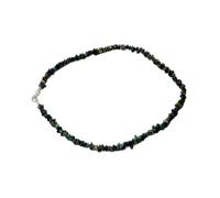 Collier de perles d'opale noire naturelle d'Éthiopie, forme pépite, couleur verte, accessoire de cou 4-7 mm | Collier 45 cm (18 pouces) fait main, perles de cristal de guérison | LKSLF_NCK_00505
