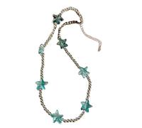Collier de perles en forme d'étoile de mer - Bijou simple et tendance - Pendentif élégant - Pour les fêtes quotidiennes