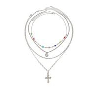 Collier de perles multi-couches rétro polyvalent avec fermoir réglable, idéal pour le bureau ou les tenues de fête, ensemble de collier de fausses perles pour femme