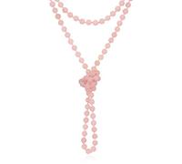 Collier de perles polyvalent de 152,4 cm de long - Fait à la main avec plusieurs couches de cristaux scintillants, pierre naturelle semi-précieuse, lave, fausses perles de verre, Pierre naturelle, Pas