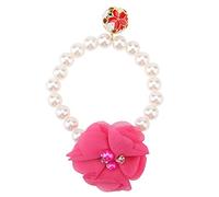 Collier de Perles pour Animal de Compagnie Red Roses Dog Collar Collier de Perles pour Chien, Bijoux pour Chiot, Collier ¨¦Lastique avec Cloche, Id¨¦al Collares b¨¢sicos