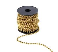 Collier de Perles pour Sapin de Noël - 10 m - Or - Guirlande de Noël - Décoration pour Mariage et Bricolage