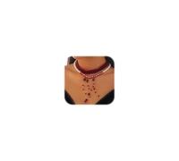 Collier de perles saignantes pour femme - Collier ras du cou vampire de sang - Collier de perles effrayantes pour fête d'Halloween, one size, Acier allié, Pas de gemme