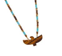 Collier de perles unique fait à la main - Pendentif oiseau artistique - Convient pour un usage quotidien ou diverses occasions, taille unique, Comme décrit, Comme décrit.