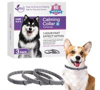 Collier de phéromones pour chiens | Colliers pour animaux de compagnie 3 pièces pour se détendre | Dure 60 jours, collier apaisant pour chien de petite, grande et moyenne race, phéromones pour mauvais
