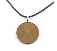 Collier de pièces Royaume-Uni 2 nouveaux pence Elizabeth II 2e effigie