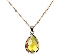 Collier De Pierre, Collier Pendentif Goutte D'Eau Pierre De Naissance Novembre Équilibre Reiki Collier En Cristal De Guérison Cadeau D'Anniversaire De Pierres Précieuses Collier Bijoux Pour Femme