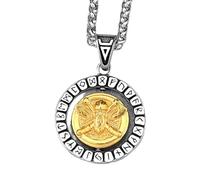 Collier de Pirate d'accessoires pour Hommes pour Hommes et Femmes, Pirates de Charme Vintage du Collier des Caraïbes Jack Sparrow's Skull Pendant Collier Bijoux, Hollow Out Rudder Pendant