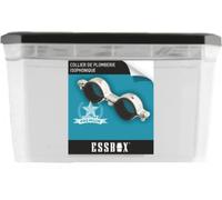 Collier de plomberie ESSBOX SCELL-IT Double standard Ø 18 mm, Ø7 mm x 150 mm, Boite de 25, EX-93231118, Plots hexagonaux, Couvercles amovibles, Boîtes empilable