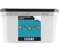 Collier de plomberie ESSBOX SCELL-IT Double standard Ø14 mm, Ø7 mm x 150 mm, Boite de 50, EX-93211114, Plots hexagonaux, Couvercles amovibles, Boîtes empilable