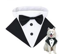 Collier de pour chien avec nœud papillon - Élégant collier bandana de mariage - Serviette de salive confortable, harnais élégant pour chien de petite, moyenne et grande taille