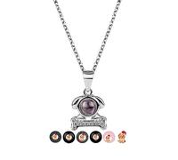 Collier de projection de photo personnalisé qui dit je t'aime en 100 langues Pendentif de patte de chien de projection d'image personnalisée Collier d'impression de patte personnalisé Cadeaux