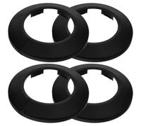 Collier de Protection du Tuyau D’évacuation D’eau en PVC 4 Pièces | Couvre-col Discret, Installation Simple, pour Trous Coupe-feu et Drains D’évier, Finition Sobre