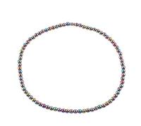 Collier De Protection Magnétique En Hématite, Perles Magnétiques Multicolores Pour Hommes Et Femmes, Soins Thérapeutiques, Soulagement du Stress, Bijoux Cadeau, 1 Pièce