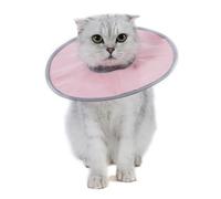 Collier de protection pour chat et chien - Cône de convalescence anti-morsure - Réutilisable - Cercle médical pour animaux de compagnie (rose, L)