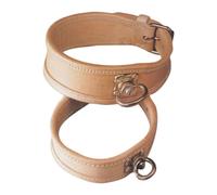 Collier de recherche AKAH en cuir fauve 55 cm