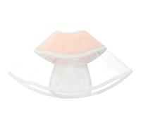 Collier de Récupération pour Chat Cône Anti-lickage Respirant PVC Rose | Confortable à Porter, Facile à Mettre Retirer, Adapté au Rétablissement, pour Chat et Chien