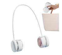 Collier de refroidissement sans fil autour du cou - Double turb suspendu | Ventilateur autour du cou pour camping, croisière, extérieur, voiture, voyage, été, femme