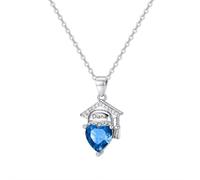 Collier de remise de diplôme personnalisé pour femme avec pendentif en forme de casquette de diplôme avec pierre de naissance de 2026, bijoux cadeaux pour lycée, fille, étudiante diplômée