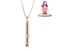 Collier de respiration anapana pour soulager l'anxiété, collier en acier inoxydable durable, pratique de la méditation et de la respiration pour la relaxation (03#) (Style A - glod)
