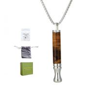 Collier de respiration avec œil de tigre et aromathérapie | Chaîne en acier inoxydable de 70cm Outil de méditation et de pleine conscience pour apaiser,aider au sommeil,soulager l'anxiété et le stress