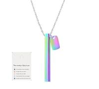 Collier de respiration en forme de croix pour soulager l'anxiété, verset biblique inspirant, collier anti-anxiété, superbe bijou de méditation en acier inoxydable, outil de respiration pour soulager