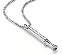 Collier de Respiration pour Arrêter de Fumer, Anti Stress Respirant Acier Inoxydable Collier pour Respiratoire Sans de l'anxiété Soulagement pour Hommes Femmes