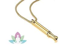 Collier de respiration pour arrêter de fumer,Collier de soulagement de l'anxiété,Collier de respiration pour arrêter de fumer,Collier d'exercices de respiration profonde portable(Or)