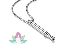 Collier de Respiration pour Arrêter de Fumer - Soulagement de l'Anxiété, Exercices de Respiration Profonde Portable (Argent)