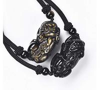 , Collier de Richesse Feng Shui/Pi Yao Dragon Avatar Collier réglable Chakra Pierre précieuse amulette en Cristal pour Argent Bonne Chance Couple Hommes Femmes
