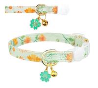 Collier de Rupture - Collier de Chaton Pendentif à Fleurs avec Cloche | Collier de Chat de Boucle de sécurité sûre, col en Plein air, Cols de Chat Petit garçon pour intérieur ou extérieur