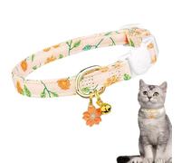 Collier de Rupture - Collier de Chaton Pendentif à Fleurs avec Cloche | Collier de Chat de Boucle de sécurité sûre, col en Plein air, Cols de Chat Petit garçon pour intérieur ou extérieur