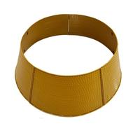 Collier de Sapin de Noël Collier d'arbre De Noël en Métal À 5 Panneaux, Jupe d'arbre De Noël, Support De Base, Décoration De Maison De Vacances Cache Pied Sapin de Noel(Yellow)