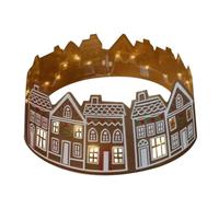Collier de sapin de Noël LED décoratif maison en d'épices flocon de | Jupe de sapin de Noël pour intérieur et extérieur, cour, terrasse, maison, salon, magasin, entrée, porche - 71,1 cm