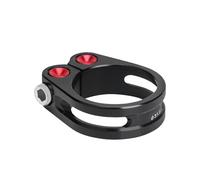 Collier de selle - 31,8/34,9 mm - Clip de tube de selle en d'aluminium - Pince de selle de vélo - Ferrures de serrage noires - Pince de tige de selle de vélo - Blocage rapide pour VTT
