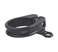 Collier de Selle 31.8mm Aluminium Guidage Câble Intégré | Alliage aluminium pour robuste, finition anti-, pour poids plume 22g, compatible pour vtt et route, montage (31.8mm Black)