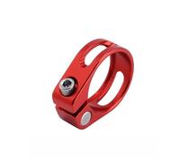 Collier De Selle,Colliers De Selle pour Vélo Collier de Serrage for Tube Selle vélo, 1 pièce, 31,8/34,9 mm, en Alliage d'aluminium, for Tige télescopique 27,2/28,6/31,6, VTT(31.8mm Red)