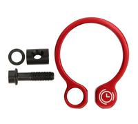 Collier de selle en alliage d’aluminium et de titane avec écrou à vis, clip de selle pour vélo de montagne et de route, conception creuse légère, tailles 31,8 mm et 34,9 mm, ((31,8 mm rouge))