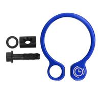 Collier de selle en alliage d’aluminium et de titane avec écrou à vis, clip de selle pour vélo de montagne et de route, conception creuse légère, tailles 31,8 mm et 34,9 mm, ((31,8 mm bleu))