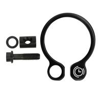 Collier de selle en alliage d’aluminium et de titane avec écrou à vis, clip de selle pour vélo de montagne et de route, conception creuse légère, tailles 31,8 mm et 34,9 mm, ((31,8 mm noir))
