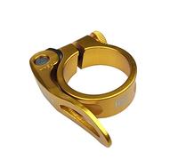 Collier de Selle PLATT pour Vélo en Aluminium Serrage de Tige de Selle à Dégagement Rapide VTT 28.6/31.8/34.9MM Noir, Bleu, Or, Rouge, Argent