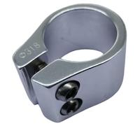 Collier de Selle Vélo en Alliage Aluminium Support Tube Selle Robustesse Réglage sans Outil Diminution Chocs Usage Polyvalent pour Cyclistes Urbains V, Argent