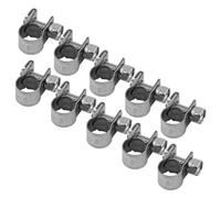 Collier de serrage, 10 PCS 304 en acier inoxydable Clip de tuyau de tuyau de carburant de ligne de fixation Super Heavy Duty T Boulon de serrage 6mm-20mm toutes les tailles(7-9Mm)
