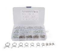 Collier de Serrage 150 Pièces Colliers de Clip à Ressort 5-14mmTuyau Serrage Colliers Serrage Tuyaux en Acier Inoxydable Serre Joint à Tuyau Pinces Clips Fixation Pour Tuyau D'eau Carburant Tube