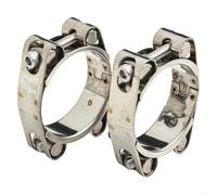 Collier de Serrage 2 Têtes 30-40mm Réparation Échappement Collier | Acier inoxydable, double tÃªte, plage 30-40mm, anti-fuite, rÃ©paration Ã©chappement, robuste(45-55mm)